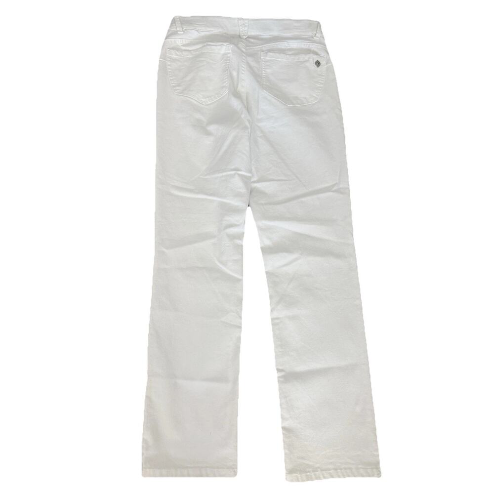 Democracy Jeans Womens 8 White Ab Solution Straight Leg Slimming Stretch Denim - Picture 2 of 6